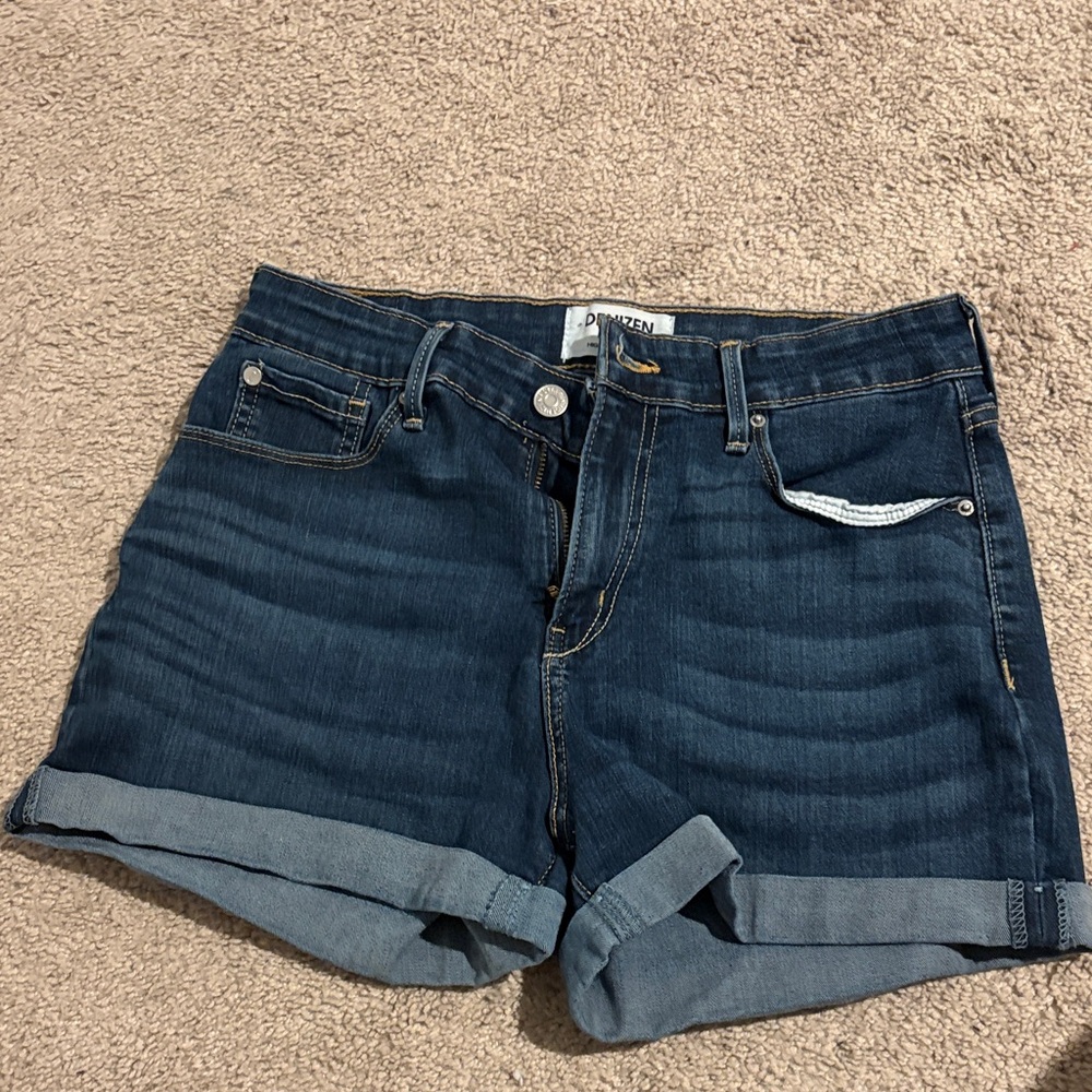 Levi's Dark Blue Denim Shorts with Rolled Hem